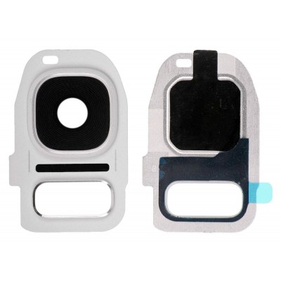 Camera Lens Glass With Frame For Samsung Galaxy S7 Silver By - Maxbhi Com