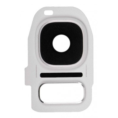 Camera Lens Glass With Frame For Samsung Galaxy S7 White By - Maxbhi Com