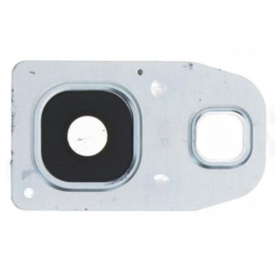 Camera Lens Glass With Frame For Samsung Galaxy A7 2017 White By - Maxbhi Com