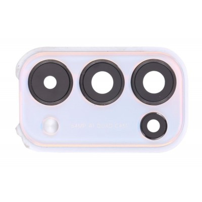 Camera Lens Glass With Frame For Oppo Reno5 5g White By - Maxbhi Com