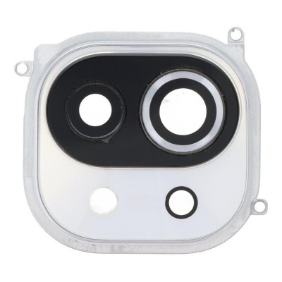 Camera Lens Glass With Frame For Xiaomi Mi 11 White By - Maxbhi Com