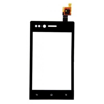 Touch Screen Digitizer For Sony Xperia Miro St23a Black By - Maxbhi Com