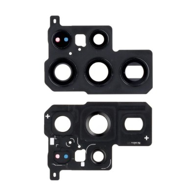 Camera Lens Glass With Frame For Samsung Galaxy S22 Ultra 5g White By - Maxbhi Com