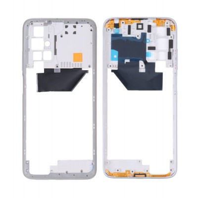 Middle Frame Ring Only For Xiaomi Redmi Note 11 4g White By - Maxbhi Com