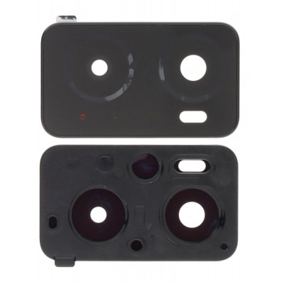 Camera Lens Glass with Frame for Oppo A76 Black