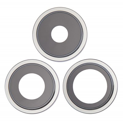 Camera Lens Glass with Frame for Apple iPhone 14 Pro Max Silver