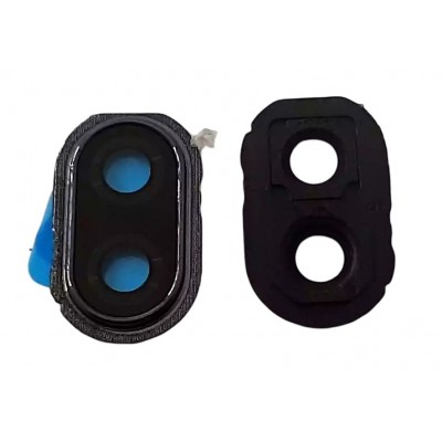 Camera Lens Glass With Frame For Lg K40s Black By - Maxbhi Com