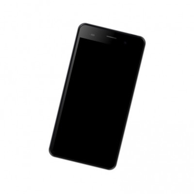 Camera Lens Glass with Frame for QMobile Noir i6 Metal HD Black