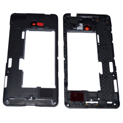 Middle Frame Ring Only For Nokia Lumia 630 Dual Sim Rm978 Black By - Maxbhi Com