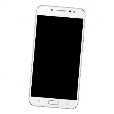 Camera Lens Glass with Frame for Samsung Galaxy C8 White