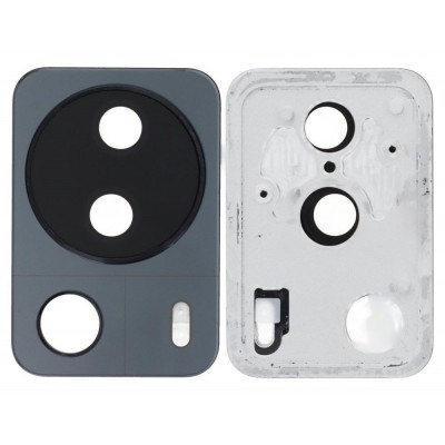 Camera Lens Glass With Frame For Xiaomi 13 Lite White By - Maxbhi Com