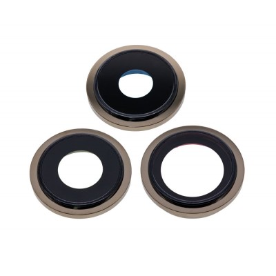 Camera Lens Glass with Frame for Apple iPhone 13 pro Gold