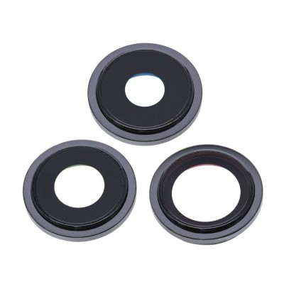 Camera Lens Glass With Frame For Apple Iphone 13 Pro Max Black By - Maxbhi Com