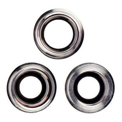 Camera Lens Glass With Frame For Apple Iphone 12 Pro Max Silver By - Maxbhi Com