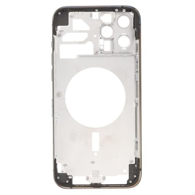 Lcd Frame Middle Chassis For Apple Iphone 12 Pro Max Black By - Maxbhi Com
