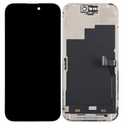 LCD with Touch Screen for Apple iPhone 15 Pro Max - White (display glass combo folder)