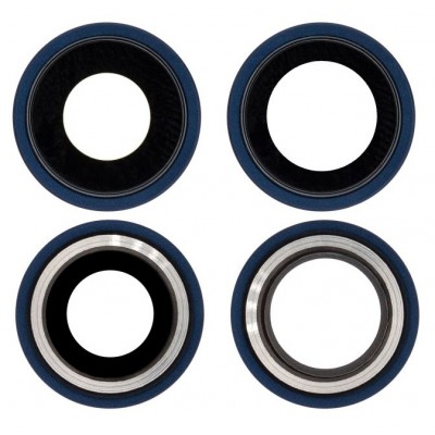 Camera Lens Glass With Frame For Apple Iphone 12 Blue By - Maxbhi Com