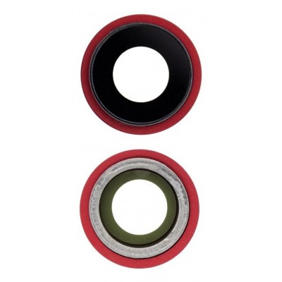 Camera Lens Glass With Frame For Apple Iphone 12 Red By - Maxbhi Com