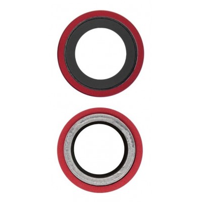 Camera Lens Glass With Frame For Apple Iphone 12 Red By - Maxbhi Com