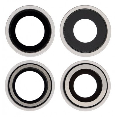 Camera Lens Glass with Frame for Apple iPhone 12 White