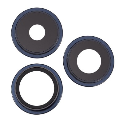 Camera Lens Glass with Frame for Apple iPhone 15 Pro Max Blue