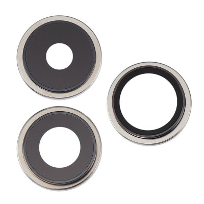 Camera Lens Glass with Frame for Apple iPhone 15 Pro Max White