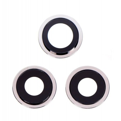 Camera Lens Glass with Frame for Apple iPhone 12 Pro Silver