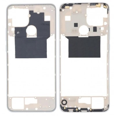 Middle Frame Ring Only For Oppo A15 Silver By - Maxbhi Com
