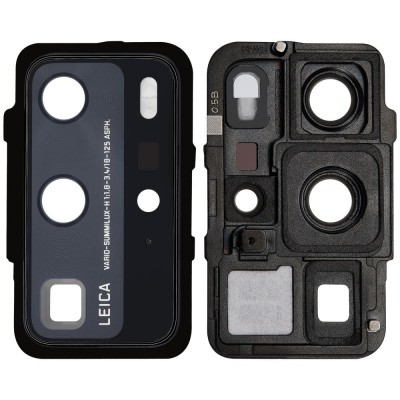 Camera Lens Glass With Frame For Huawei P40 Pro Black By - Maxbhi Com
