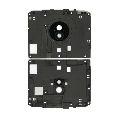 Camera Lens Glass With Frame For Motorola Moto G7 Power White By - Maxbhi Com