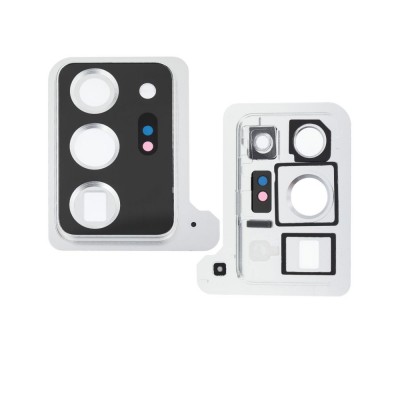 Camera Lens Glass With Frame For Samsung Galaxy Note 20 Ultra 5g White By - Maxbhi Com