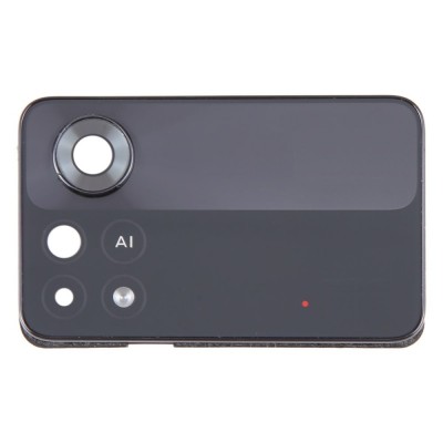 Camera Lens Glass With Frame For Xiaomi Poco X4 Pro 5g Black By - Maxbhi Com