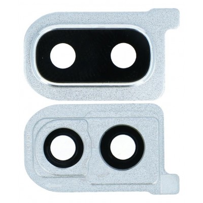 Camera Lens Glass With Frame For Samsung Galaxy A40 White By - Maxbhi Com