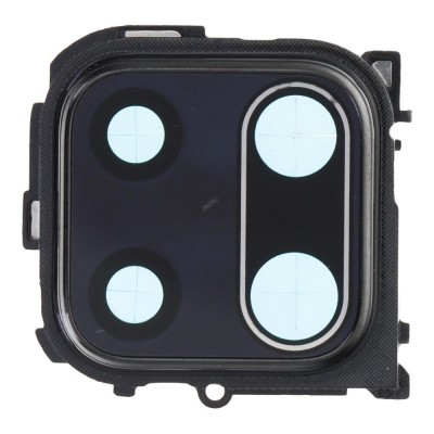 Camera Lens Glass with Frame for Xiaomi Redmi Note 9S White