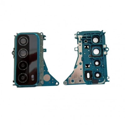 Camera Lens Glass With Frame For Huawei Y7a Green By - Maxbhi Com