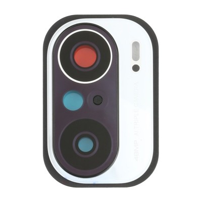Camera Lens Glass With Frame For Xiaomi Redmi K40 White By - Maxbhi Com