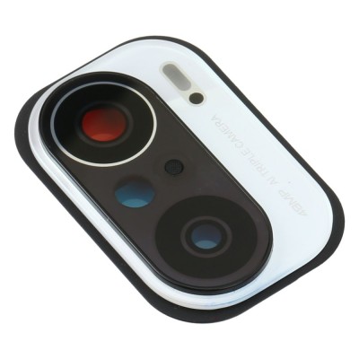 Camera Lens Glass With Frame For Xiaomi Redmi K40 White By - Maxbhi Com