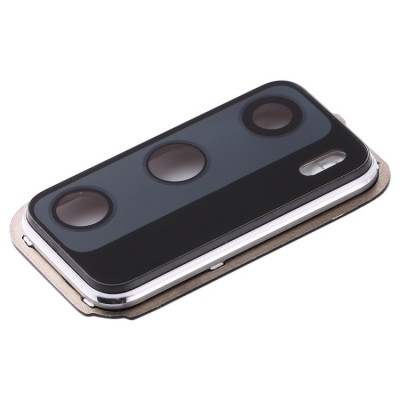 Camera Lens Glass With Frame For Huawei P40 Silver By - Maxbhi Com