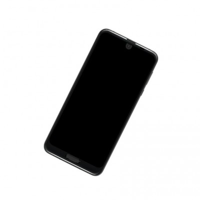 Camera Lens Glass with Frame for Sharp Aquos R2 Black