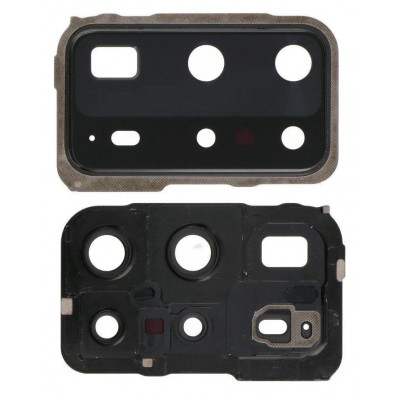 Camera Lens Glass With Frame For Huawei P40 Pro Plus Black By - Maxbhi Com