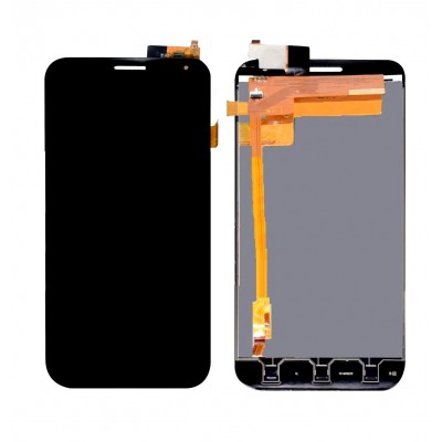 Lcd With Touch Screen For Intex Aqua Curve Black By - Maxbhi Com