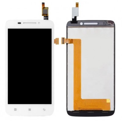 Lcd With Touch Screen For Lenovo S650 White By - Maxbhi Com