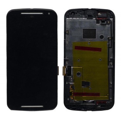 Lcd With Touch Screen For Motorola Moto G 2nd Gen Dual Sim Black By - Maxbhi Com