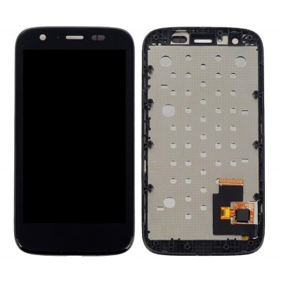 Lcd With Touch Screen For Motorola Moto G Forte Black By - Maxbhi Com