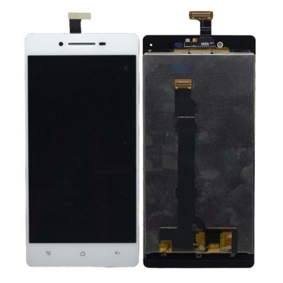 Lcd With Touch Screen For Oppo R1 White By - Maxbhi Com