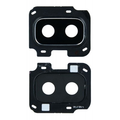 Camera Lens Glass With Frame For Samsung Galaxy J8 2018 Black By - Maxbhi Com
