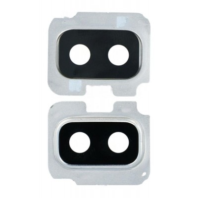 Camera Lens Glass With Frame For Samsung Galaxy J8 2018 White By - Maxbhi Com