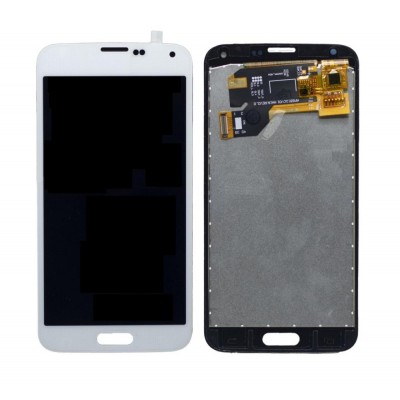 Lcd With Touch Screen For Samsung Galaxy S5 I9600 White By - Maxbhi Com