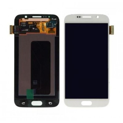 Lcd With Touch Screen For Samsung Galaxy S6 64gb White By - Maxbhi Com