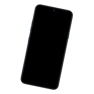 Camera Lens Glass with Frame for LG Q60 Blue
